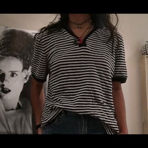 Striped vintage collared tee